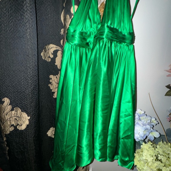 New -Alice & Olivia Green Silk Dress- size xs - Picture 2 of 10